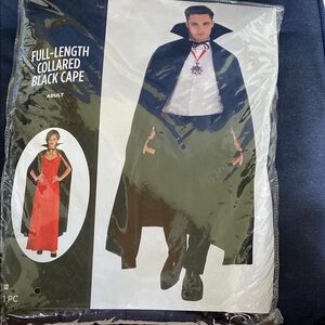 Full-Length Black Cape Costume